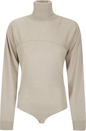 Maison Margiela Form-Fitting Body Garment In Soft Wool Blend
