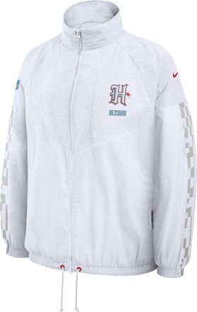 Nike Houston Texans Rivalries Collection Nike Womens NFL Oversized Full-Zip Jacket in White | 06AE075K9H-VHL