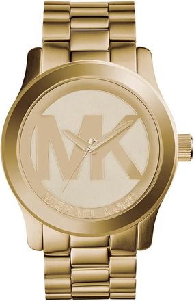 Michael Kors Runway XL MK5473 Womens Gold Stainless Steel Watch 45mm - One Size