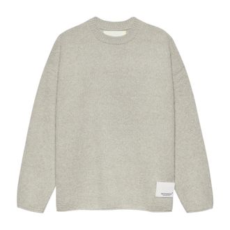 New Amsterdam Surf Association Jersey de punto Knitted Stamp Crewneck - Knitwear - Hombre - Gris - L