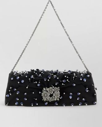 Roger Vivier efflorescence clutch bag chain strap quilting