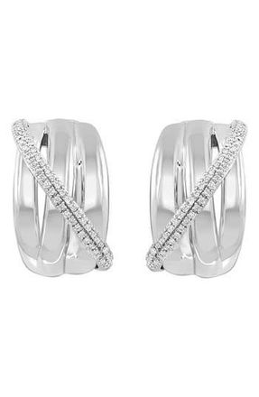 Effy Diamond Hoop Earrings - 0.34ct. in Metallic Silver at Nordstrom Rack