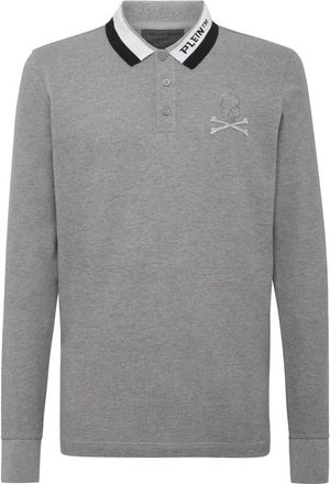 Philipp Plein Polo Shirt - Heren - Polos - Grijs - 3XL - Katoen - Tops