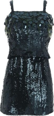 Vintage Abito corto con paillettes Pre-owned - Verde