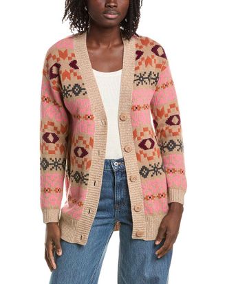 Isla Rita Aztec Longline Cashmere Cardigan
