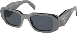 Prada Symbole Rechthoekige Zonnebril - unisex - Zonnebrillen - Zwart - 49 MM - Accessoires