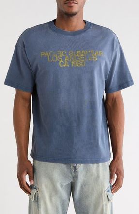 PacSun Faded PSG Graphic T-Shirt in Navy at Nordstrom, Size X-Large