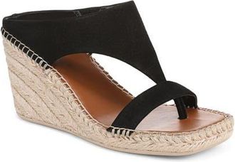 Franco Sarto Farren Espadrille Platform Wedge Sandal in Black at Nordstrom, Size 9.5