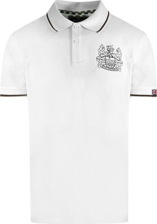Aquascutum Aldis Crest Logo White Polo Shirt