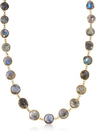 Ross-Simons Labradorite Necklace in 18kt Gold Over Sterling