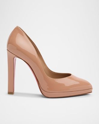 Christian Louboutin 120mm Fannylove Alta Patent Leather Pumps