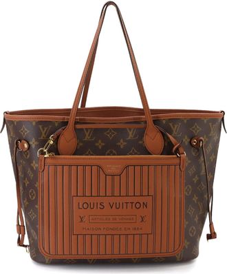 Louis Vuitton Camel Monogram Monogram Canvas Leather Tote Bag (Pre-Owned)