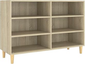 vidaXL Vidaxl - Aparador De Madera Contrachapada Roble Sonoma 103,5x35x70 Cm