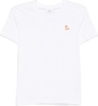 Maison Kitsun&eacute; Mrwjt 20Kj 7026 T-shirt - Dames - T-shirts - Wit - L - Katoen - Tops