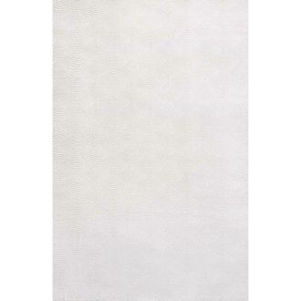 Jonathan Y Designs Porter Geometric Art Deco Fan Pattern High-Low Area Rug in White/light Gray at Nordstrom, Size 8Ft 0In X 10Ft 0In