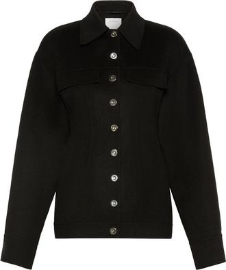Sportmax Black Shirt Collar Jacket