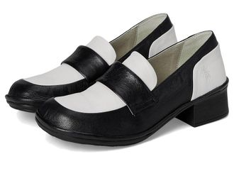 FLY London ELAM574FLY Womens Shoes Black/White : EU 40 (US Womens 9-9.5) M, Leather/Rubber
