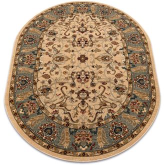 RugsX Rugsx - Alfombra De Lana Omega Oval Orda Flores Jazm&iacute;n 2 Verde Green 170x235 Cm