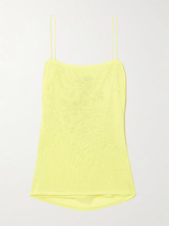 Jacquemus Canottiera In Maglia Plumetis - Giallo