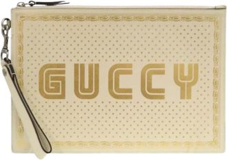 Gucci Pre-owned Clutches, female, Beige, Size: ONE SIZE Pre-owned Clutch bag
