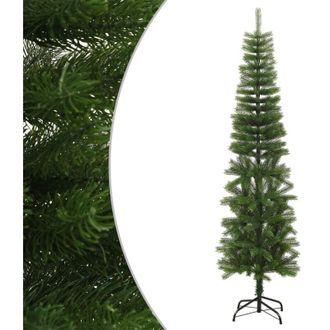 vidaXL Rbol De Navidad Artificial Estrecho Con Soporte Pe 210 Cm Vidaxl