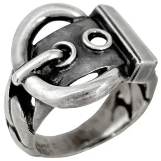 Herm&egrave;s Silver Silver 925 Band Ring (Pre-Owned)