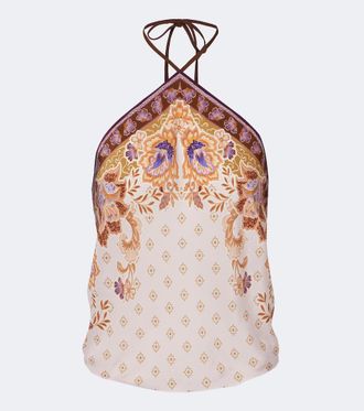 Alexandra Miro Cerys printed halterneck top