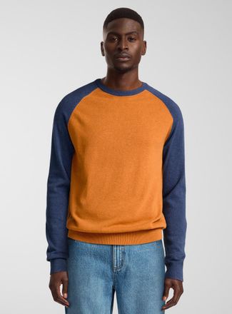 Le 31 Mens Colourblock raglan sweater