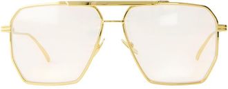 Bottega Veneta Mens Bv1012s-009 Sunglasses Gold Metal