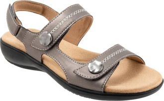Trotters Womens Romi Stitch Sandals In Pewter