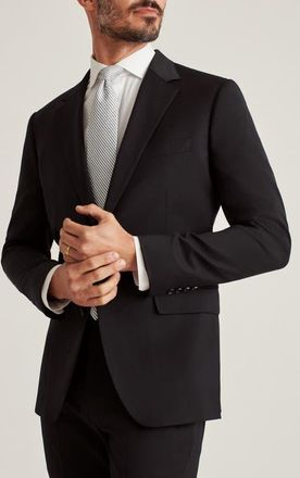 Bonobos Jetsetter Slim Fit Stretch Wool Suit Jacket in Black at Nordstrom, Size 44 Regular
