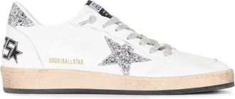Golden Goose Ballstar Nappa Upper And Spur Glitter Star And Heel