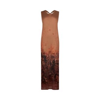 Liu Jo Lange gebreide jurk met print - Dames - Casual kleedjes - Veelkleurig - S - Polyester - Kleedjes