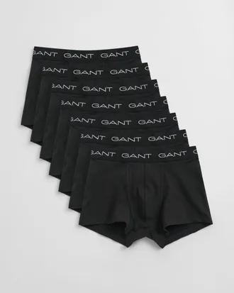 GANT Mens Trunk 7-Pack - Black Cotton - Size X-Large