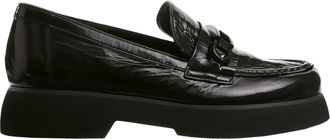 H&ouml;gl Black Cecil Glossy Patent Low Dress Loafers