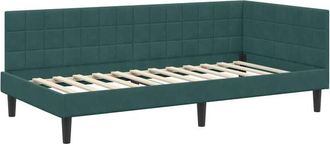 vidaXL Estructura De Cama En Esquina Verde Oscuro 90 Cm X 190 Cm Vidaxl