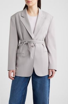 BOSS Jalara Tie Waist Jacket in Open Prple at Nordstrom Rack, Size 18 (Similar To 14W)