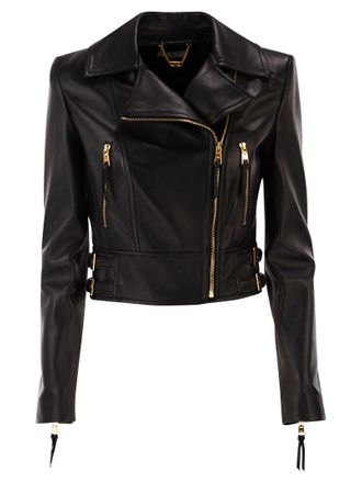 Elisabetta Franchi Leather Biker Jacket
