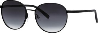 Marc O'Polo Sonnenbrille MARC OPOLO 505115, Damen, schwarz (schwarz matt), metallic, Sonnenbrillen Sonnenbrille, Form rund, Logoschriftzug auf B&uuml;gel und Glas, Pol