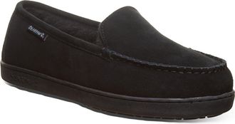 Bearpaw Brian Suede Faux Fur Wool Blend Lined Slipper in Black at Nordstrom Rack, Size 10