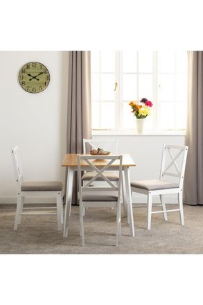 Seconique Balfour 1+4 Dining Set in Light Oak