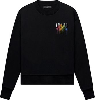 Amiri Drip logo-print sweatshirt - men - Supima Cotton - XXXL - Black