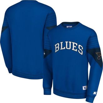 Starter Mens Starter Blue St. Louis Blues Faceoff Pullover Sweatshirt at Nordstrom, Size Large