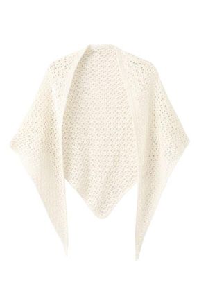 Mango Open Stitch Shawl in Ecru at Nordstrom