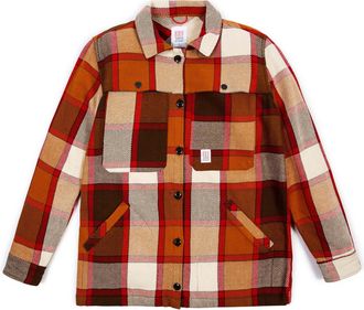 Topo Designs Womens Mountain Shirt Jacket - Brown Natural Plaid