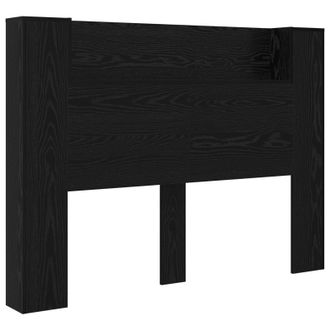 vidaXL Cabecera Con Led Roble Negro Madera De Ingenier&iacute;a Vidaxl