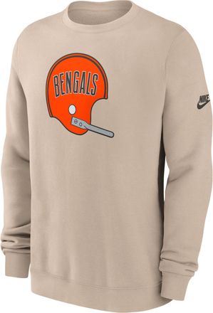 Nike Cincinnati Bengals Rewind Club Nike Mens NFL Pullover Crew in Brown | NKPU05Y8XV-SP5