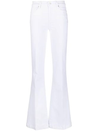 Paige mid-rise flared jeans - women - Cotton/Spandex/Elastane - 27 - White