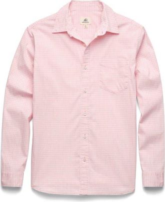 Surfside Supply Co. Brian Gingham Shirt in Pink Check Combo at Nordstrom, Size Xx-Large