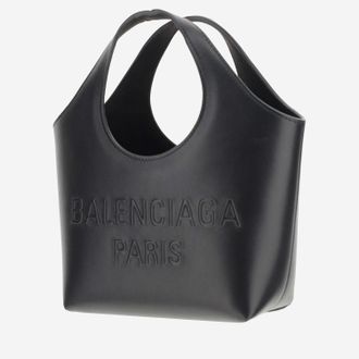 Balenciaga Womens Leather Tote Bag Black Calfskin Shoulder